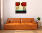 Red Duo I Wall Art Print on the wall