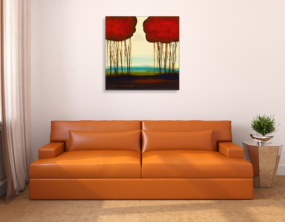 Red Duo I Wall Art Print on the wall