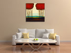 Red Duo I Wall Art Print on the wall