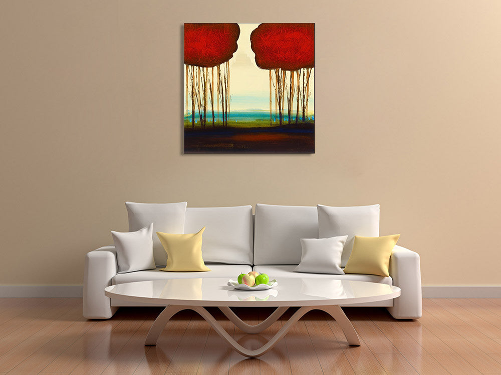 Red Duo I Wall Art Print on the wall
