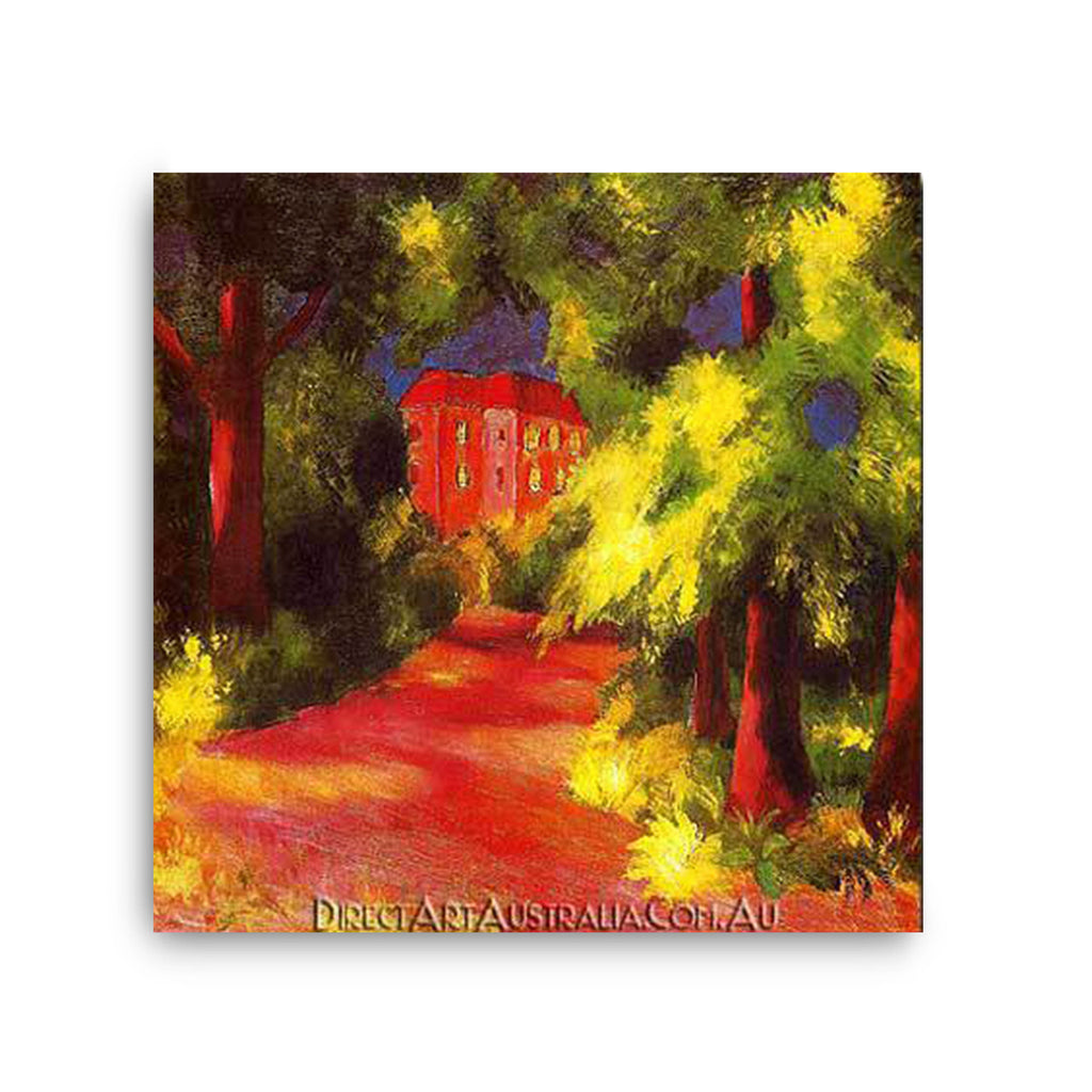 Red House in a Park