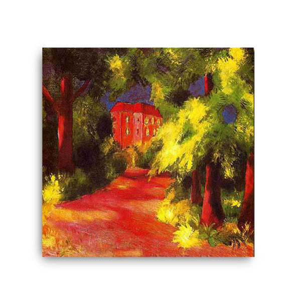 August Macke | Red House in a Park