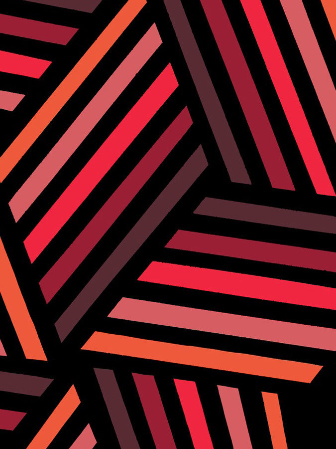 Red Monochrome Patterns IV Wall Art Print