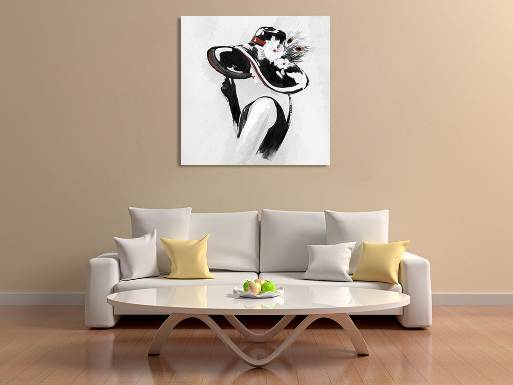 Red on Black III Wall Art Print on the wall