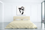 Red on Black III Wall Art Print on the wall