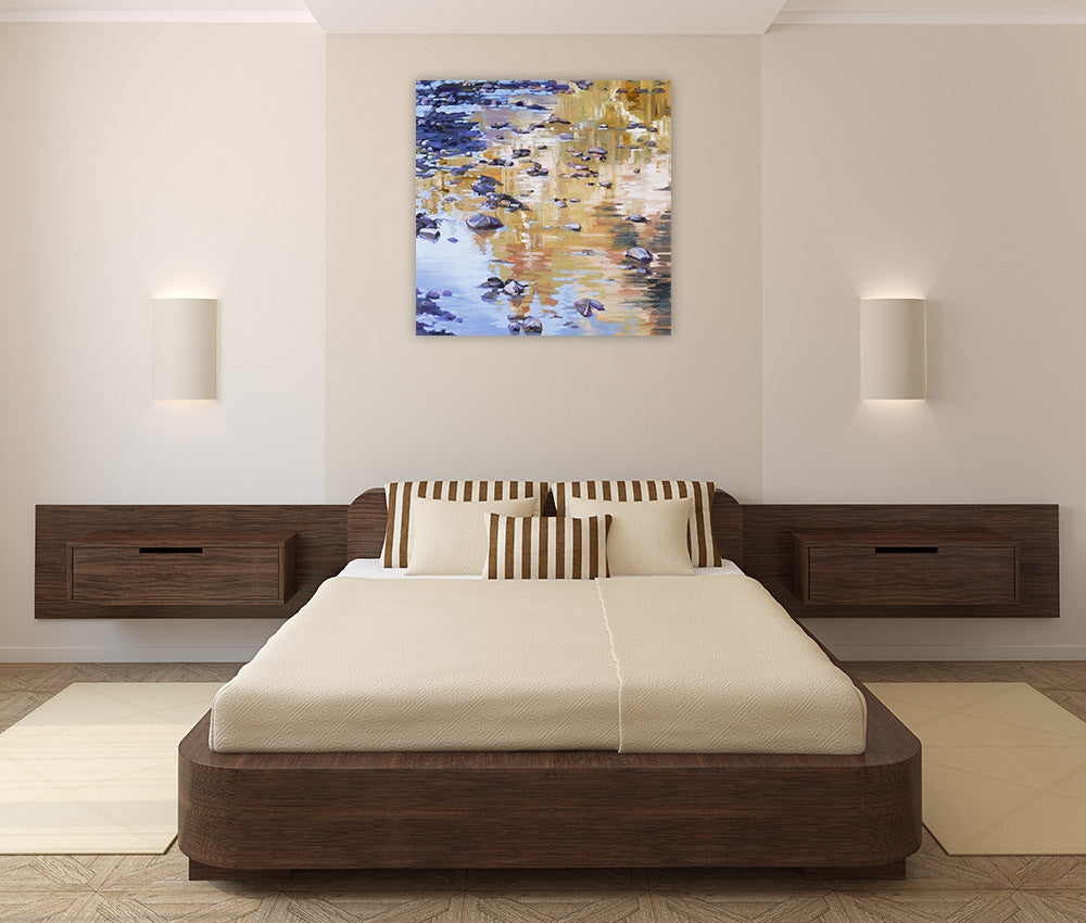 River Rocks and Reflections I Wall Art Print on the wall
