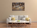 Running Zebras Wall Art Print on the wall
