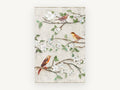 Postmark Blossom Songbirds, floral canvas wall art print, front view