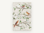 Postmark Blossom Songbirds, floral canvas wall art print, front view