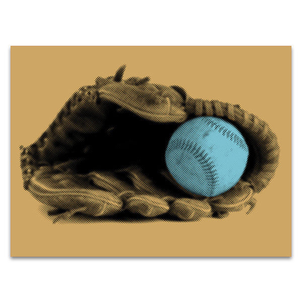 Baseball and Glove Wall Art Print