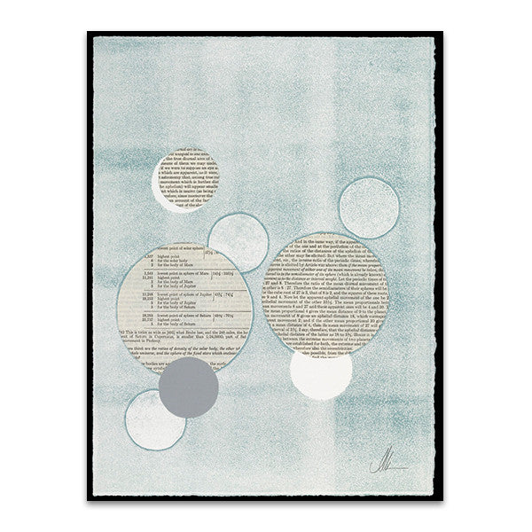 Light Blue Word Bubble Wall Art Print