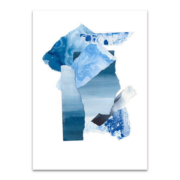 Cerulean Assemblage III Wall Art Print