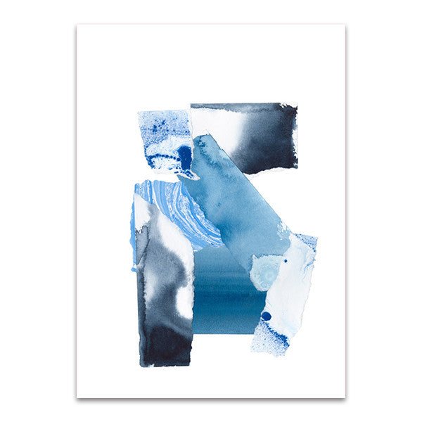 Cerulean Assemblage IV Wall Art Print 