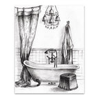 Elegant Bath II Wall Art Print