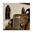 Fire Truck and Church Wall Art Print