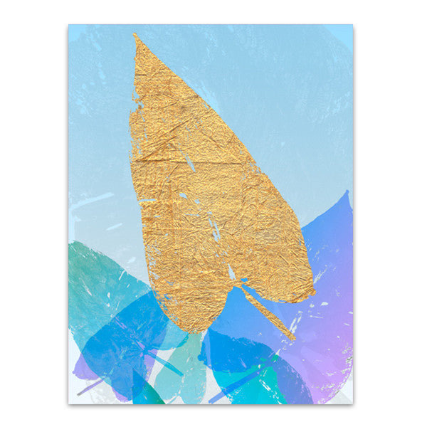 Goldnes Sommerblau I Wall Art Print