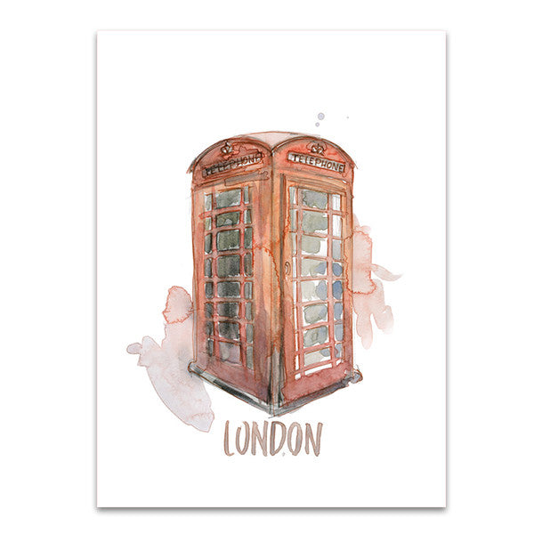 London Booth Wall Art Print