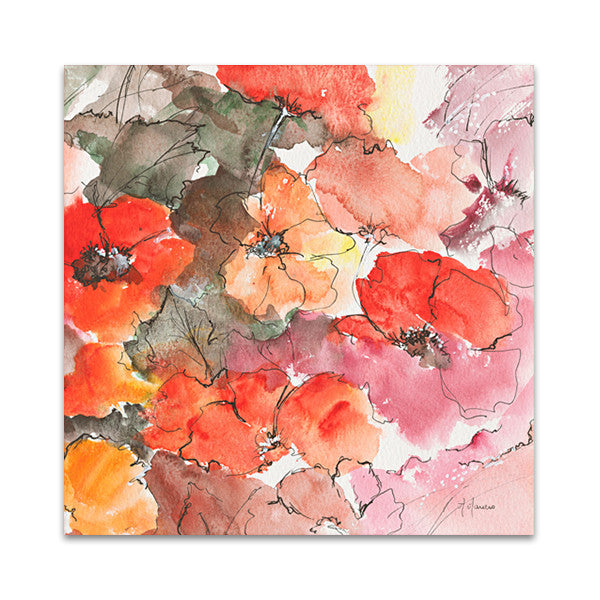 Red Bloom Wall Art Print