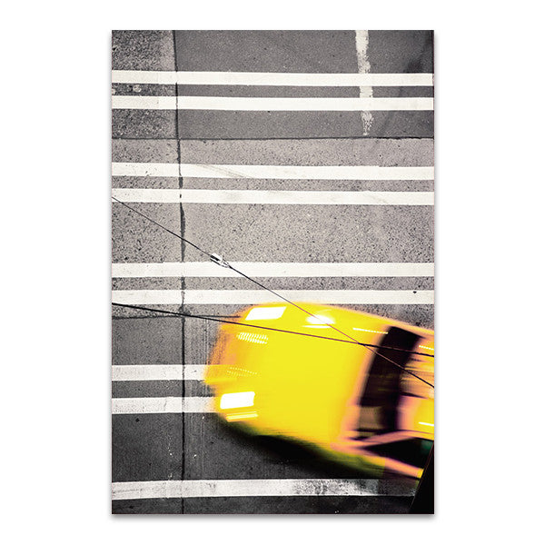 Taxi Crosswalk Wall Art Print