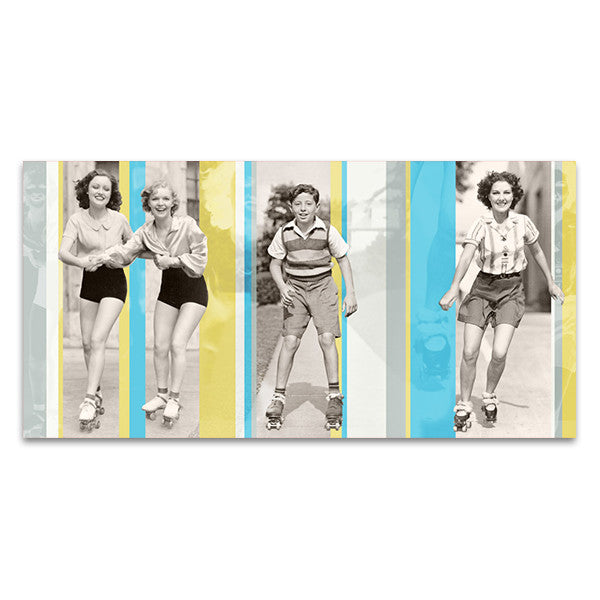 Vintage Roller Skating Wall Art Print