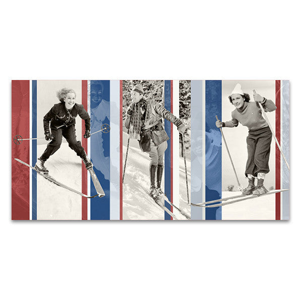 Vintage Skiing Wall Art Print