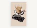 Iced Latte Break, kitchen canvas wall art print, front view