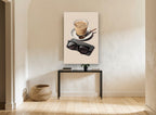 Iced Latte Break kitchen canvas print on the wall of a hallway