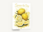 Squeeze the Day Lemons, lemons watercolour kitchen quote, kitchen canvas wall art print ready to hang