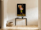 Fairy Carrying Summer Ale vintage canvas print on the wall of a hallway