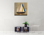 Sailboat II Wall Art Print on the wall
