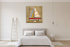 Sailboat I Wall Art Print on the wall