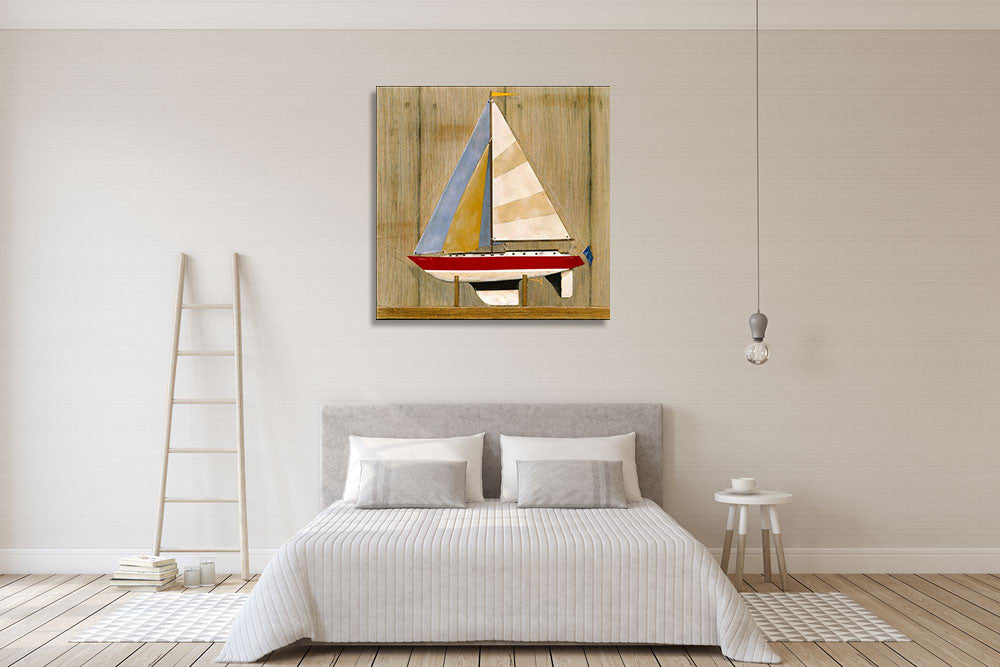 Sailboat I Wall Art Print on the wall