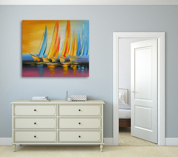 Sailboats on the wall