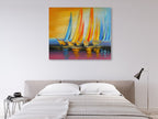 Sailboats on the wall