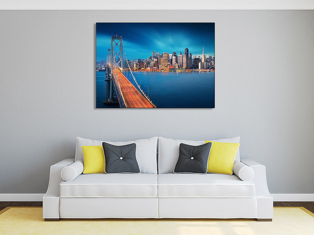 San Francisco Bay Bridge Wall Print on the wall