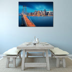 San Francisco Bay Bridge Wall Print on the wall