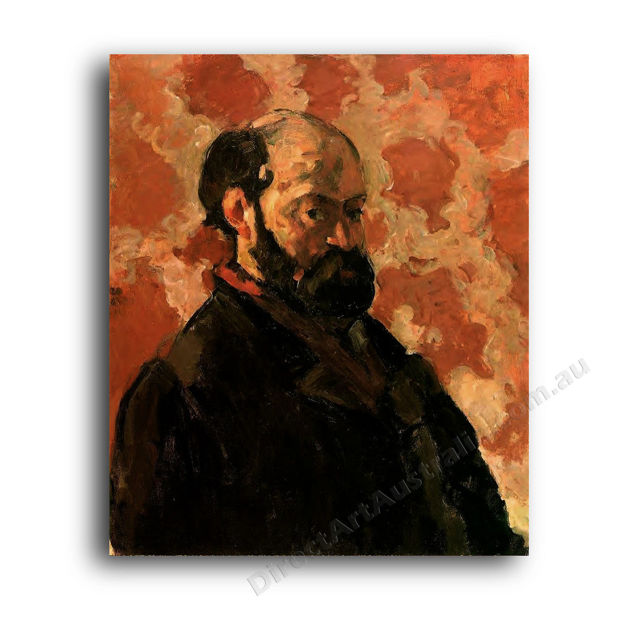 Self-Portrait with Rose Background