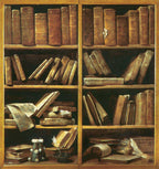 Shelves with Books Wall Art Print