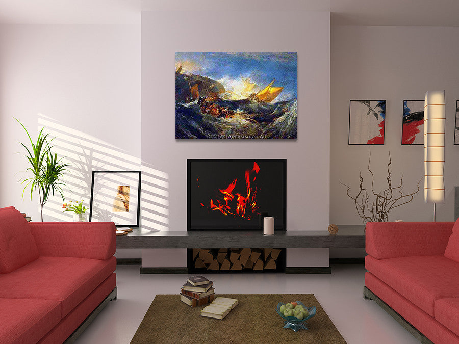 Shipwreck of the Minotaur on the wall