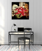 Shut Up and Deal Wall Art Print on the wall