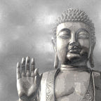 Silver Buddha Wall Art Print