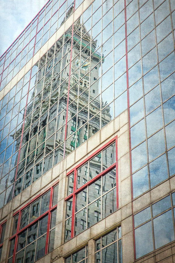 Skyscraper Reflections Boston Wall Art Print