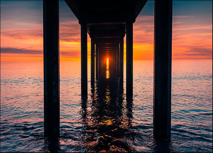 Sunset at Brighton Jetty Wall Art Print