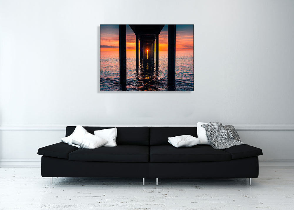Sunset at Brighton Jetty Wall Art Print