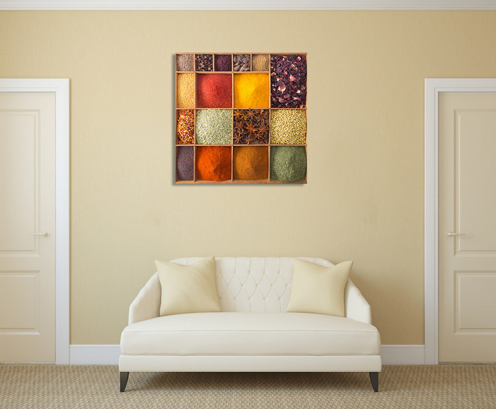 Spices Wall Art Print on the wall