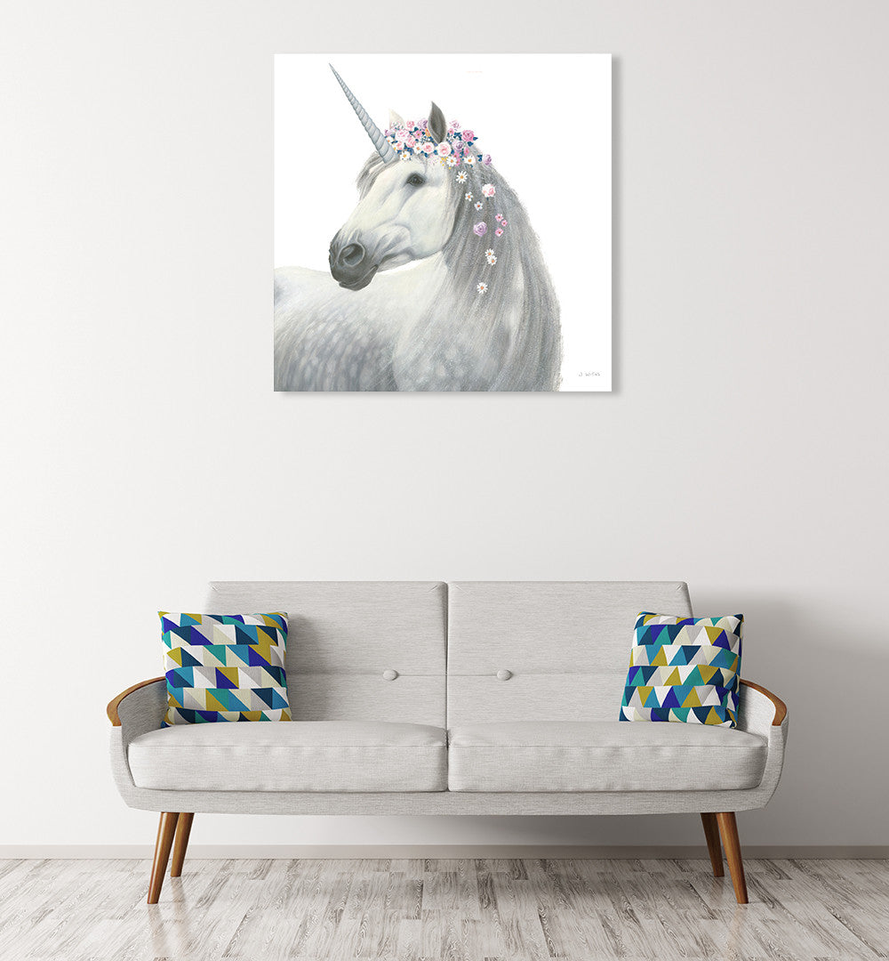 Spirit Unicorn II Wall Art Print on the wall
