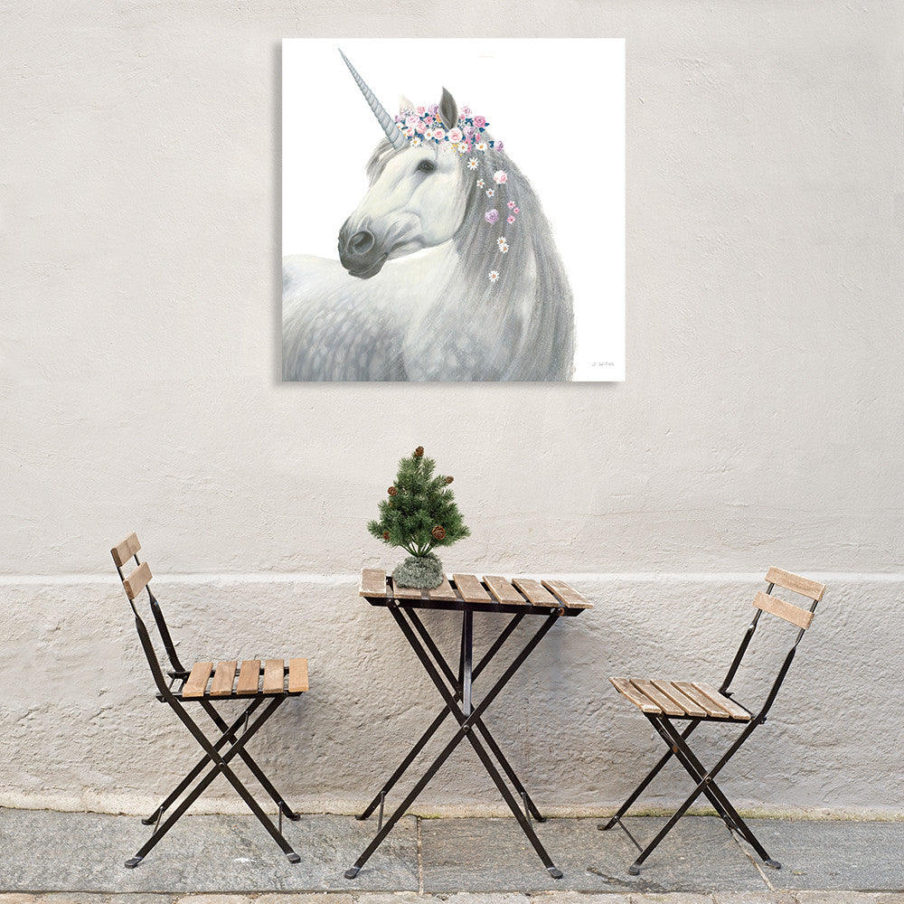Spirit Unicorn II Wall Art Print on the wall