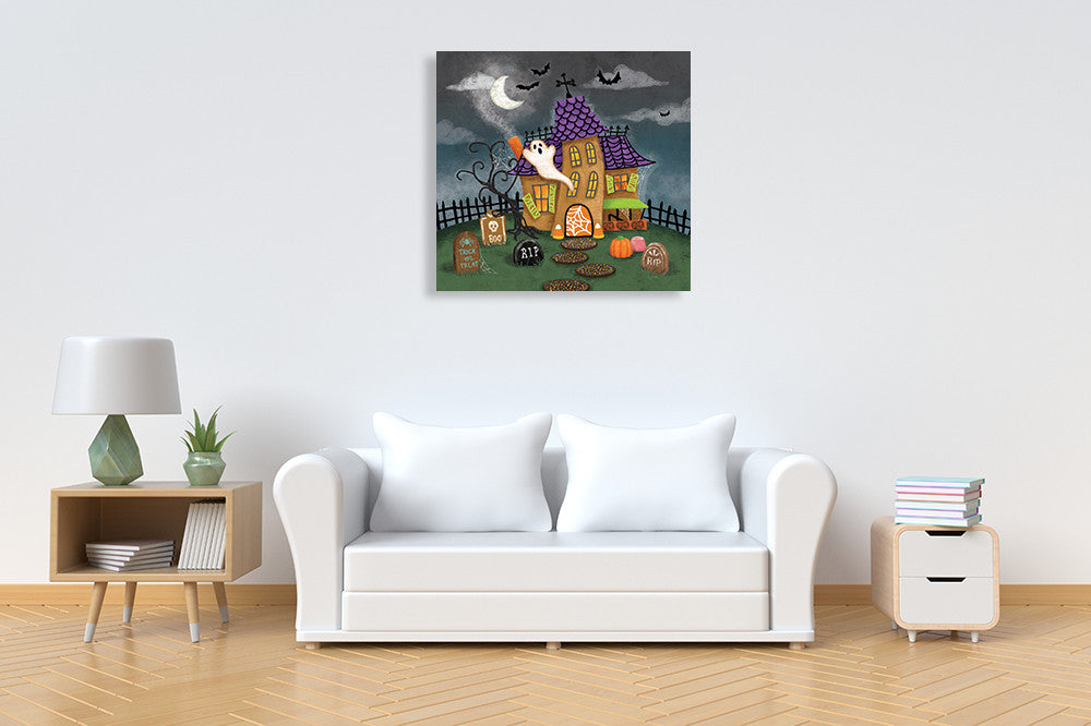 Spooky Shanty Wall Art Print on the wall