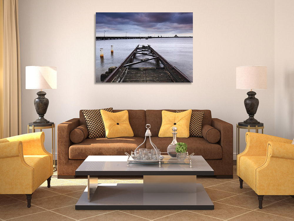 St Kilda Pier Sunset Wall Art Print on the wall