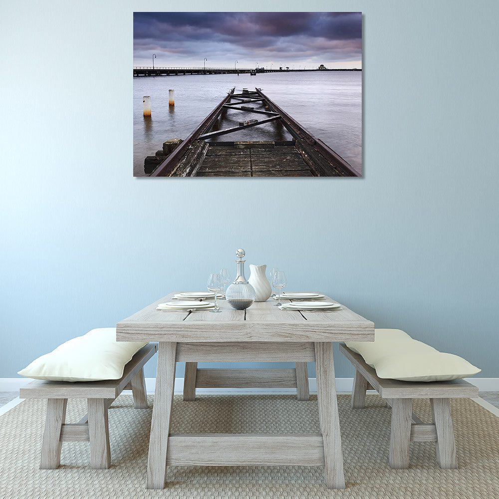 St Kilda Pier Sunset Wall Art Print on the wall